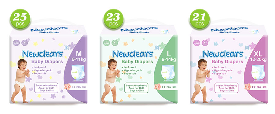 25-Count waterproof panty diapers