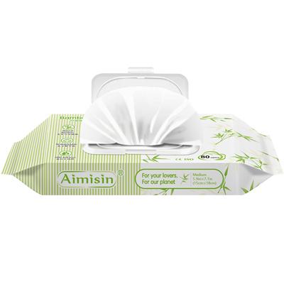 Salviettine umidificate per bambini in bambù, biologiche, naturali, ecologiche e biodegradabili